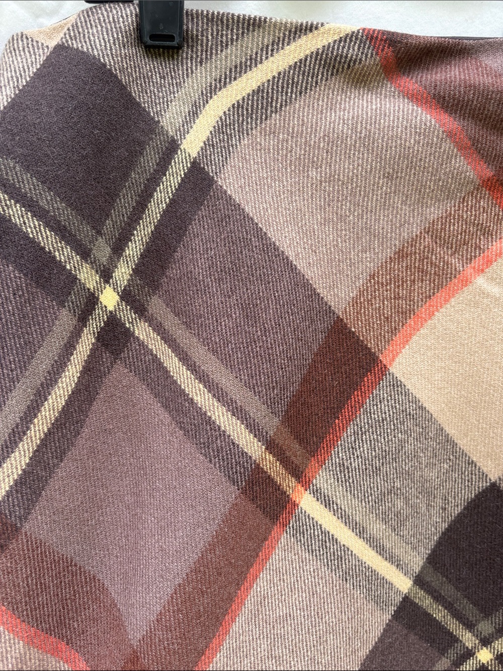 Talbots Brown Plaid Mini Skirt with Subtle Rust Accents - Picture 6 of 10